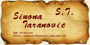 Simona Taranović vizit kartica